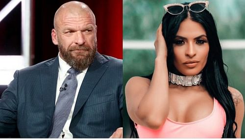 Triple H (left) and Zelina Vega (right)