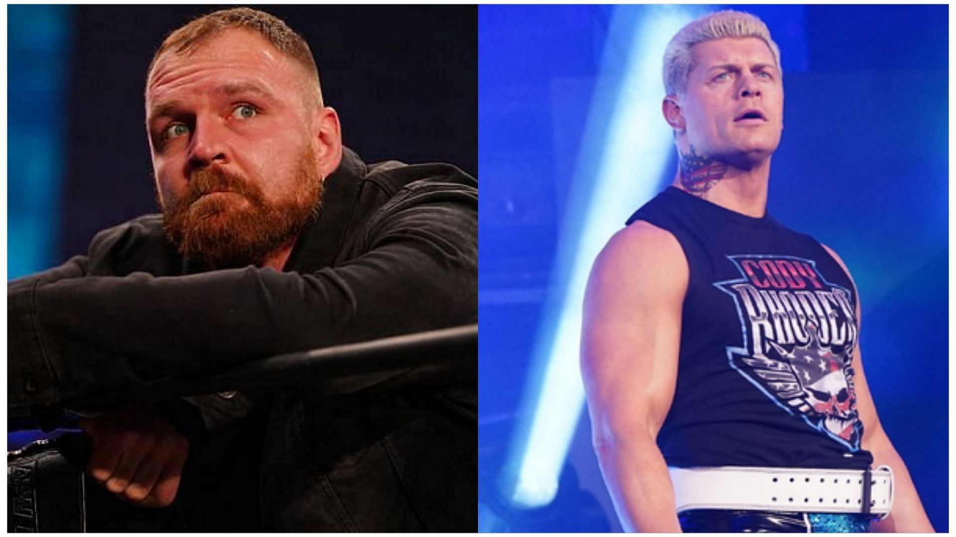 AEW stars Jon Moxley (left) and Cody Rhodes (right)