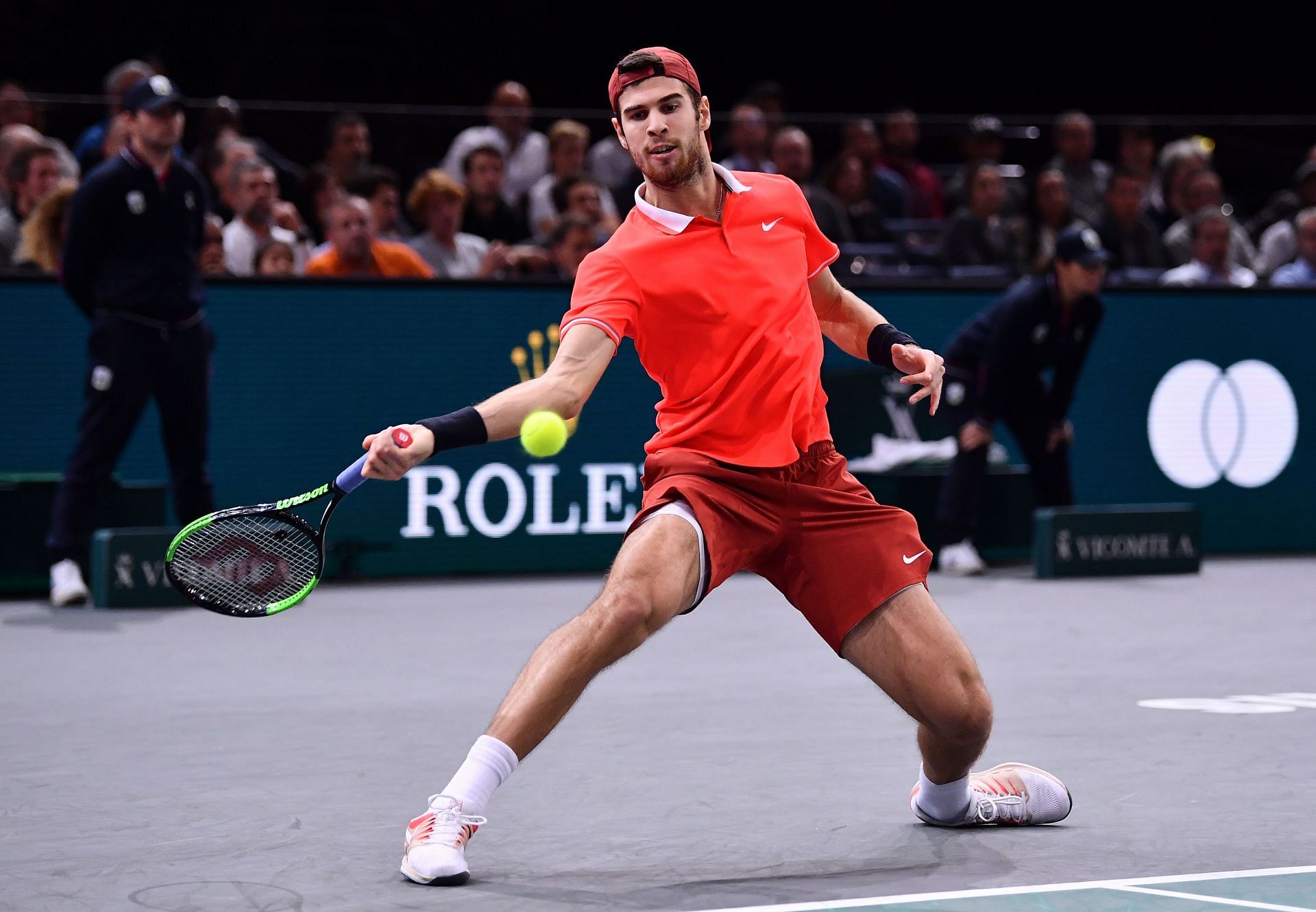 Khachanov scored a straight-sets win in his opener.