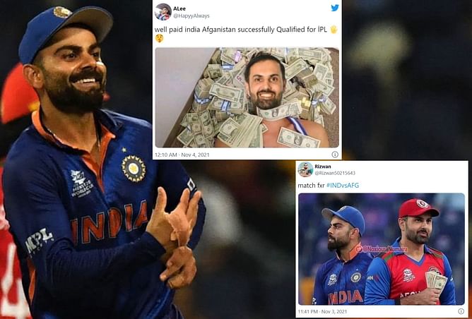 T20 World Cup 2021: "Well paid India" - Fans accuse Men in Blue of fixing Afghanistan match