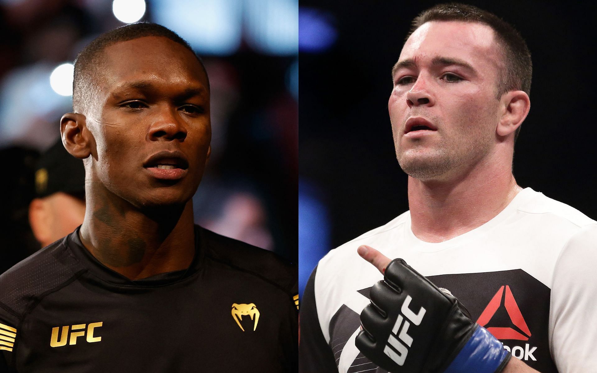 UFC superstars Israel Adesanya (left) and Colby Covington (right)