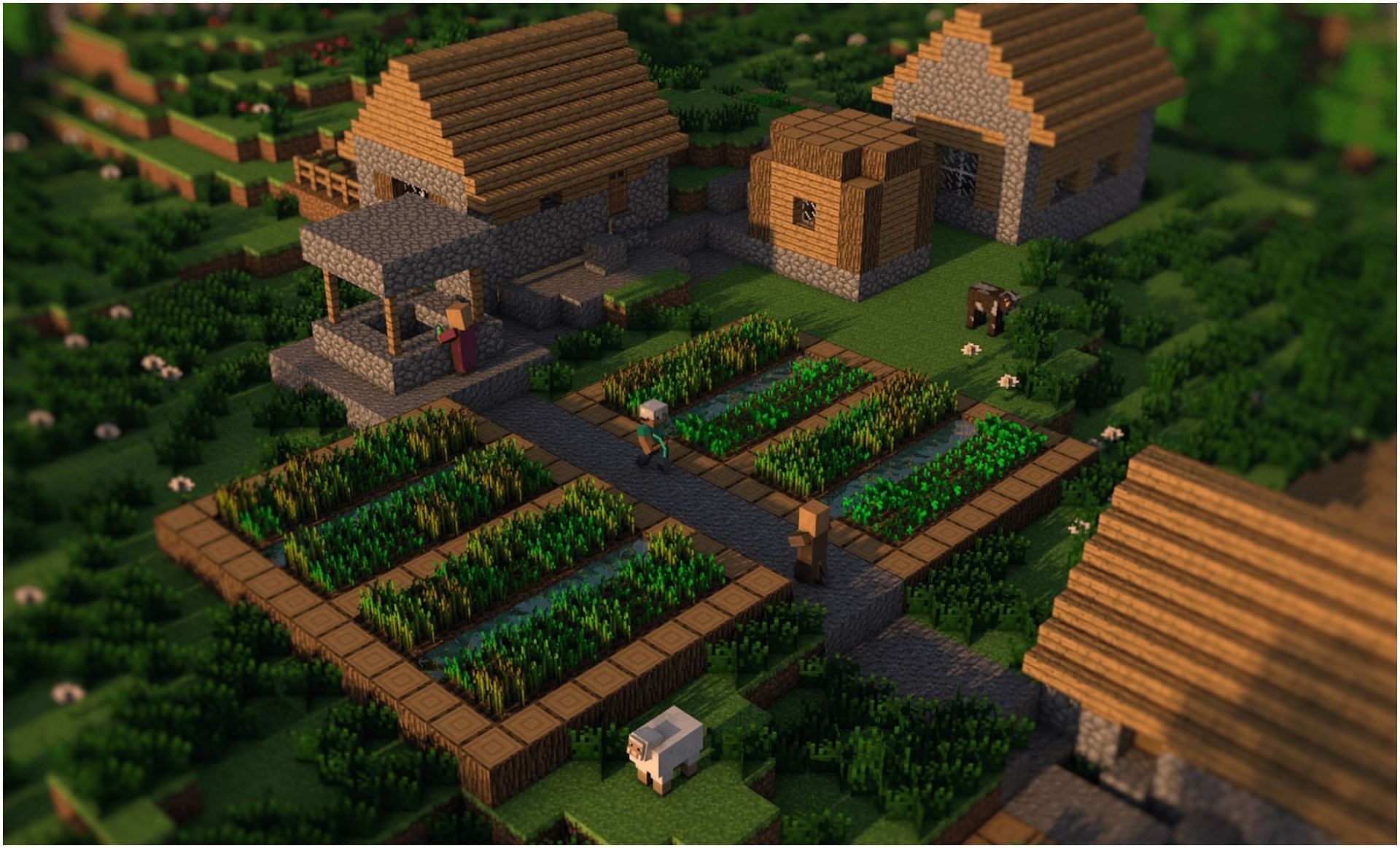 Villages can be profitable in Minecraft (Image via Minecraft)