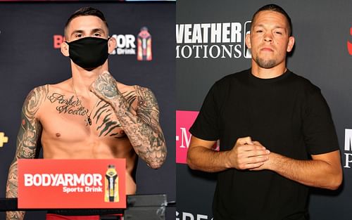 UFC superstars Dustin Poirier (left) and Nate Diaz (right)