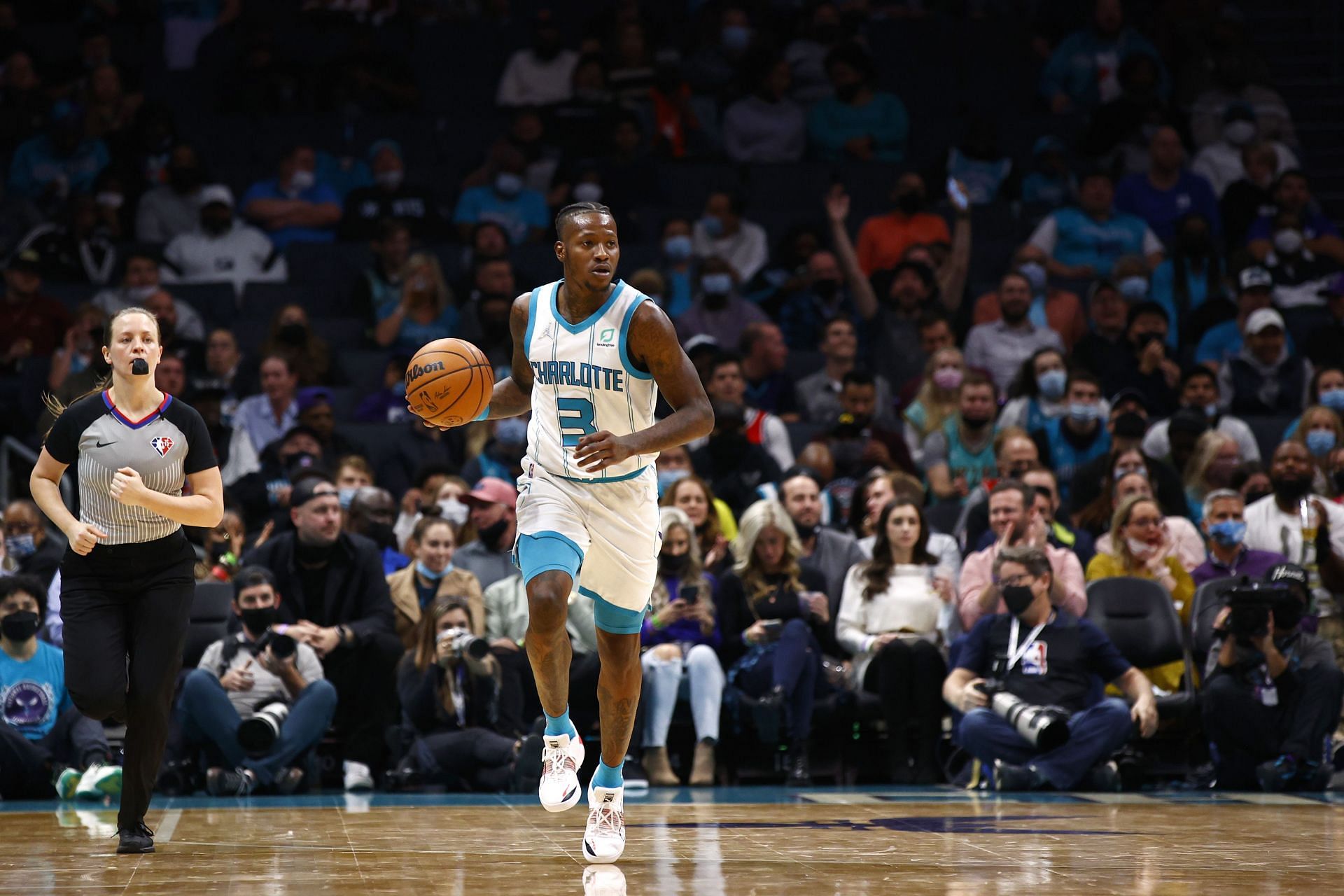 Charlotte Hornets key role player Terry Rozier with the ball