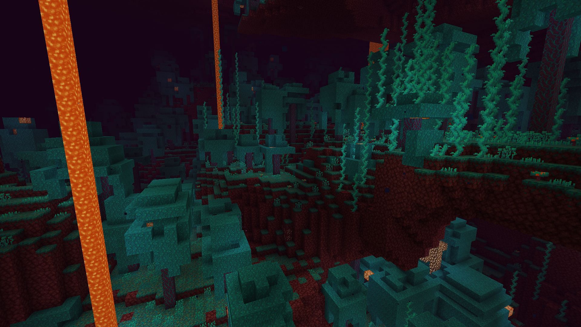 Warped Forest in Nether (Image via Minecraft)