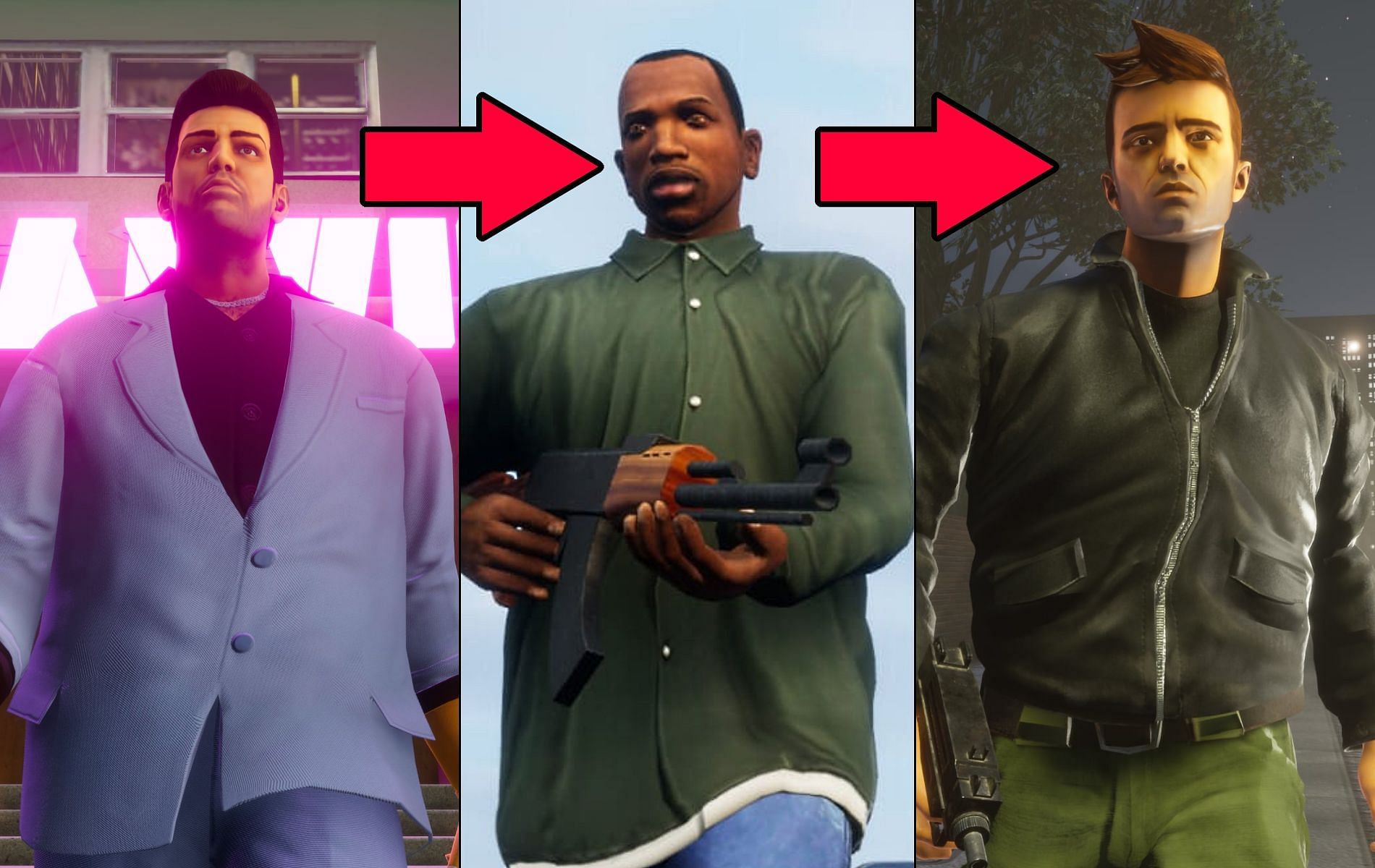 All three stories are intertwined with one another (Image via Rockstar Games)