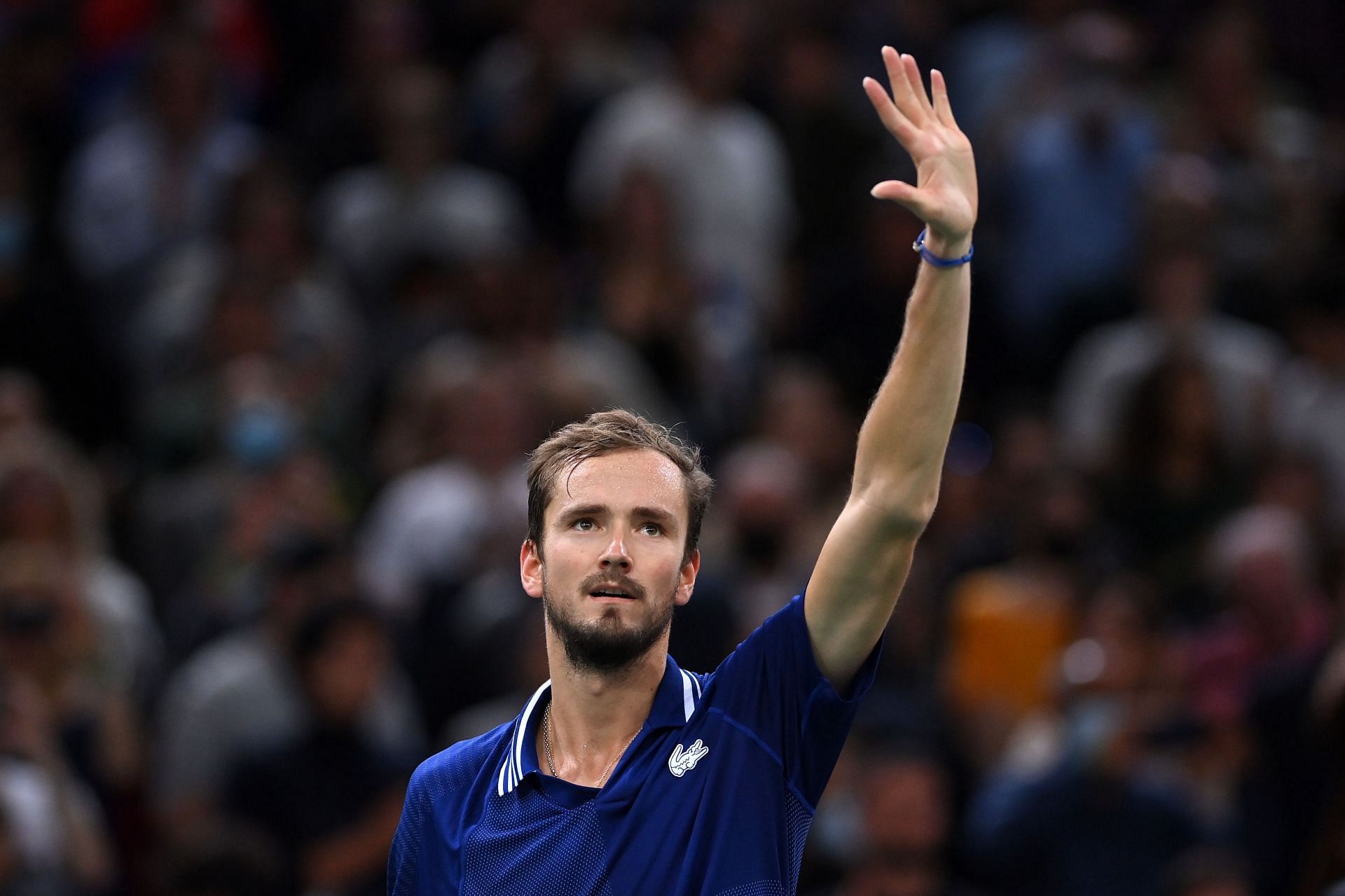 Daniil Medvedev during his match against Hubert Hurkacz at the ATP Finals.