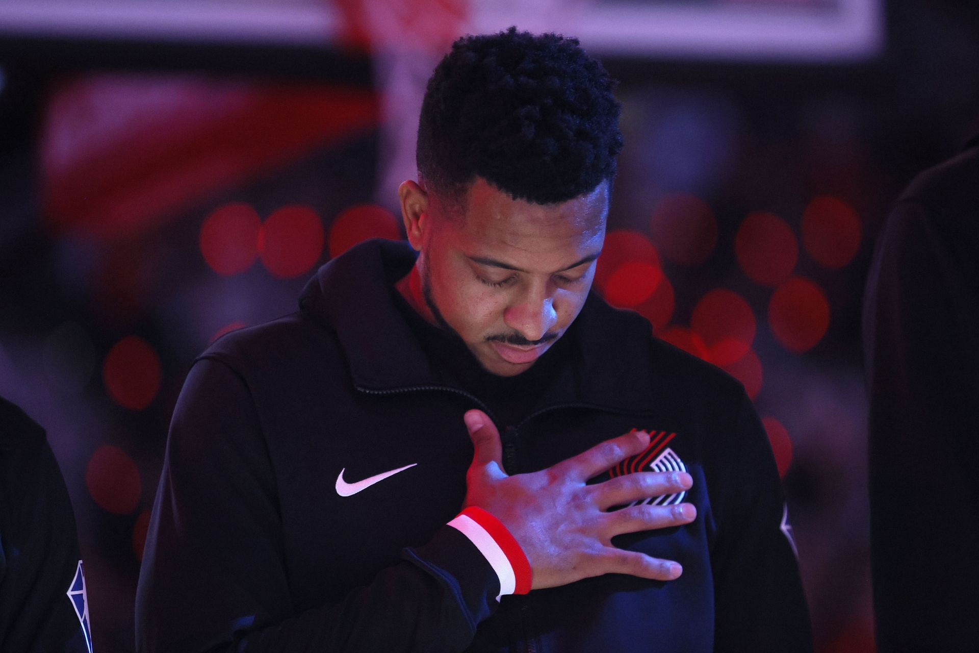 CJ McCollum before Sacramento Kings vs Portland Trail Blazers