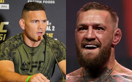 Chris Weidman (left); Conor McGregor (right)