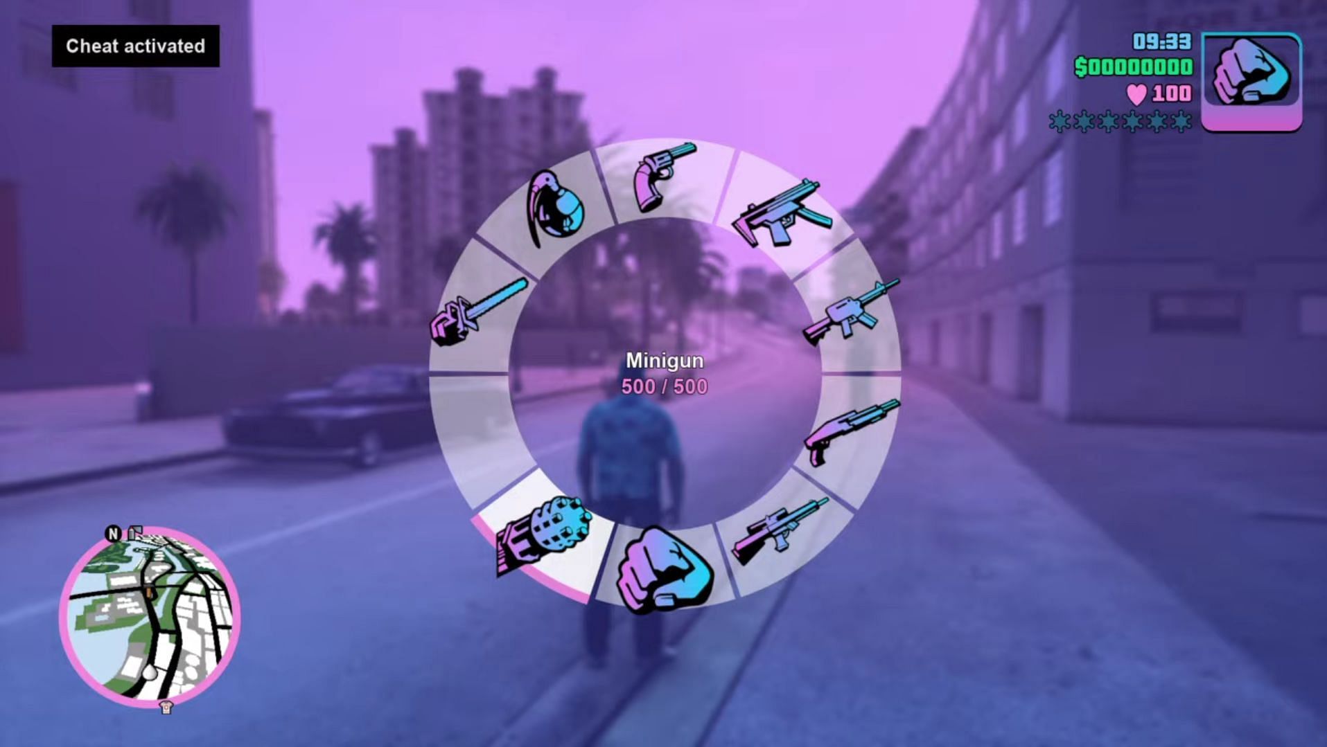 How the Weapon Wheel looks like in-game (Image via Rockstar Games)