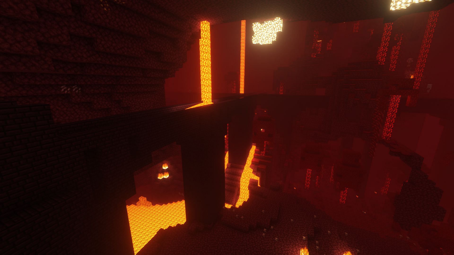 A Nether fortress (Image via Minecraft)