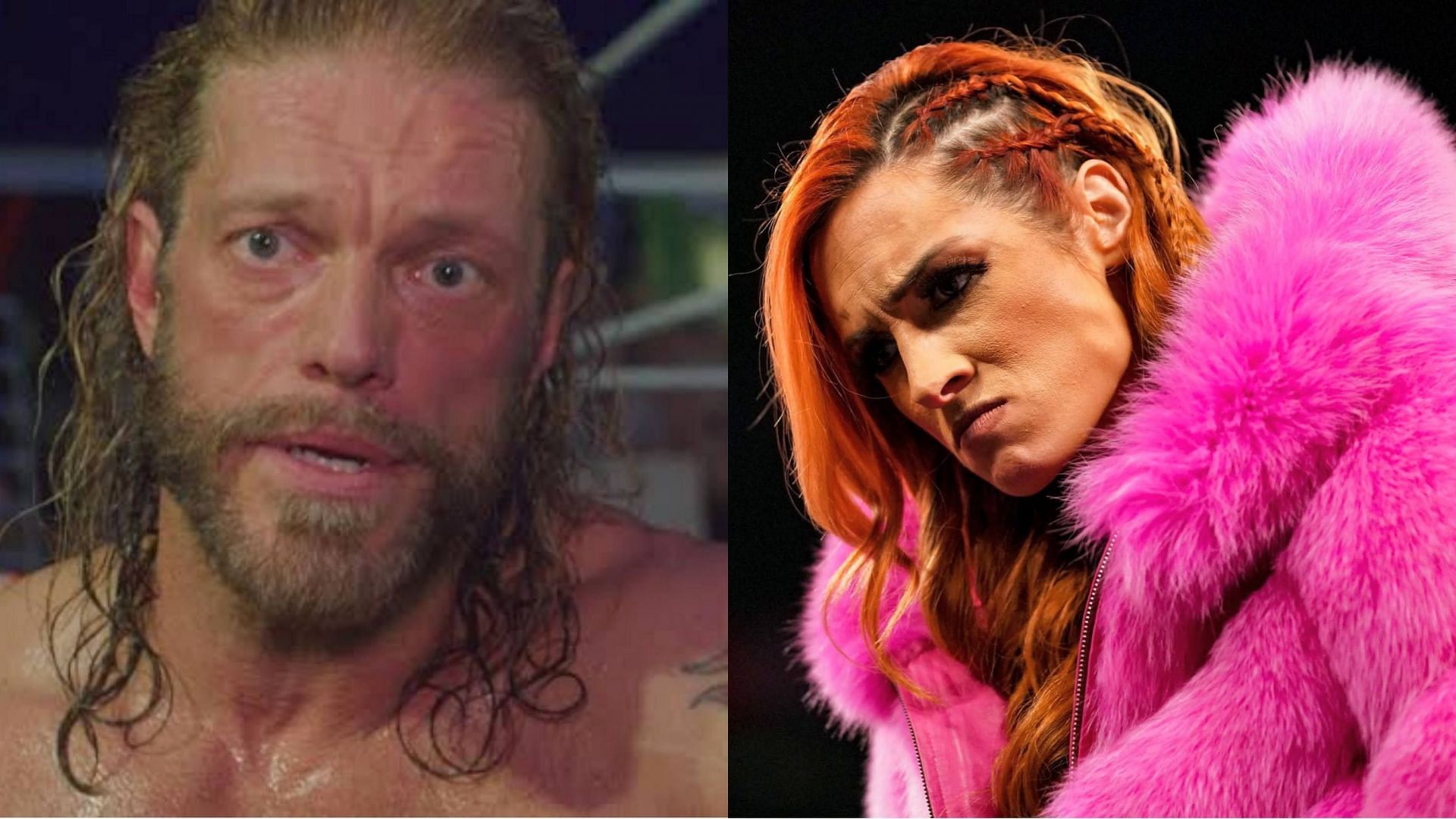 Edge (left) and Becky Lynch (right)