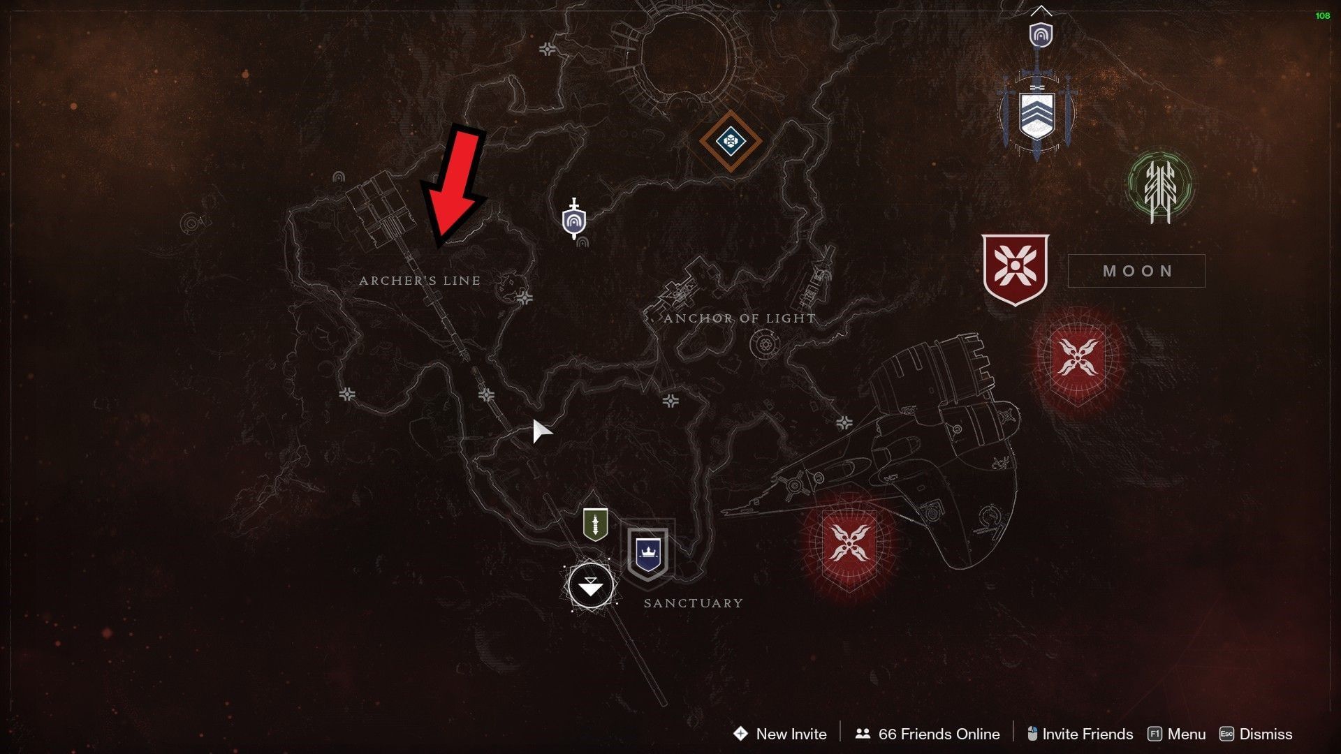 Archer&#039;s Line location (Image via Destiny 2)