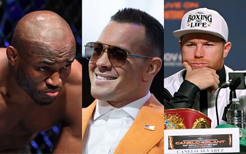 Kamaru Usman (left); Colby Covington (center); Canelo Alvarez (right)