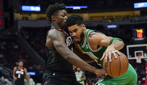 The Boston Celtics are looking to extend the Houston Rockets' 14-game losing streak on Monday. [Photo:NBA.com]