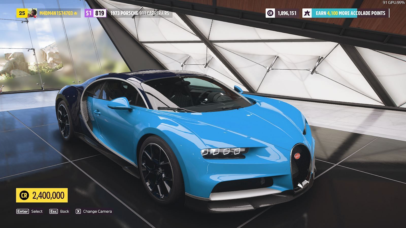 Chiron is slightly faster than Veyron (Image via Forza Horizon 5)