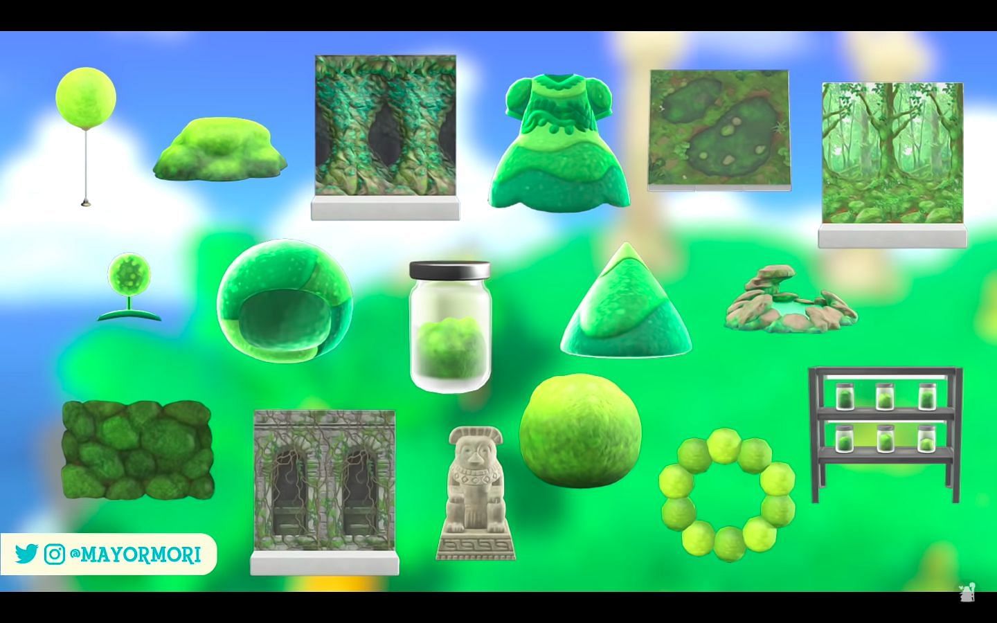 There are tons of items that players can craft with glowing moss (Image via MayorMori on YouTube)