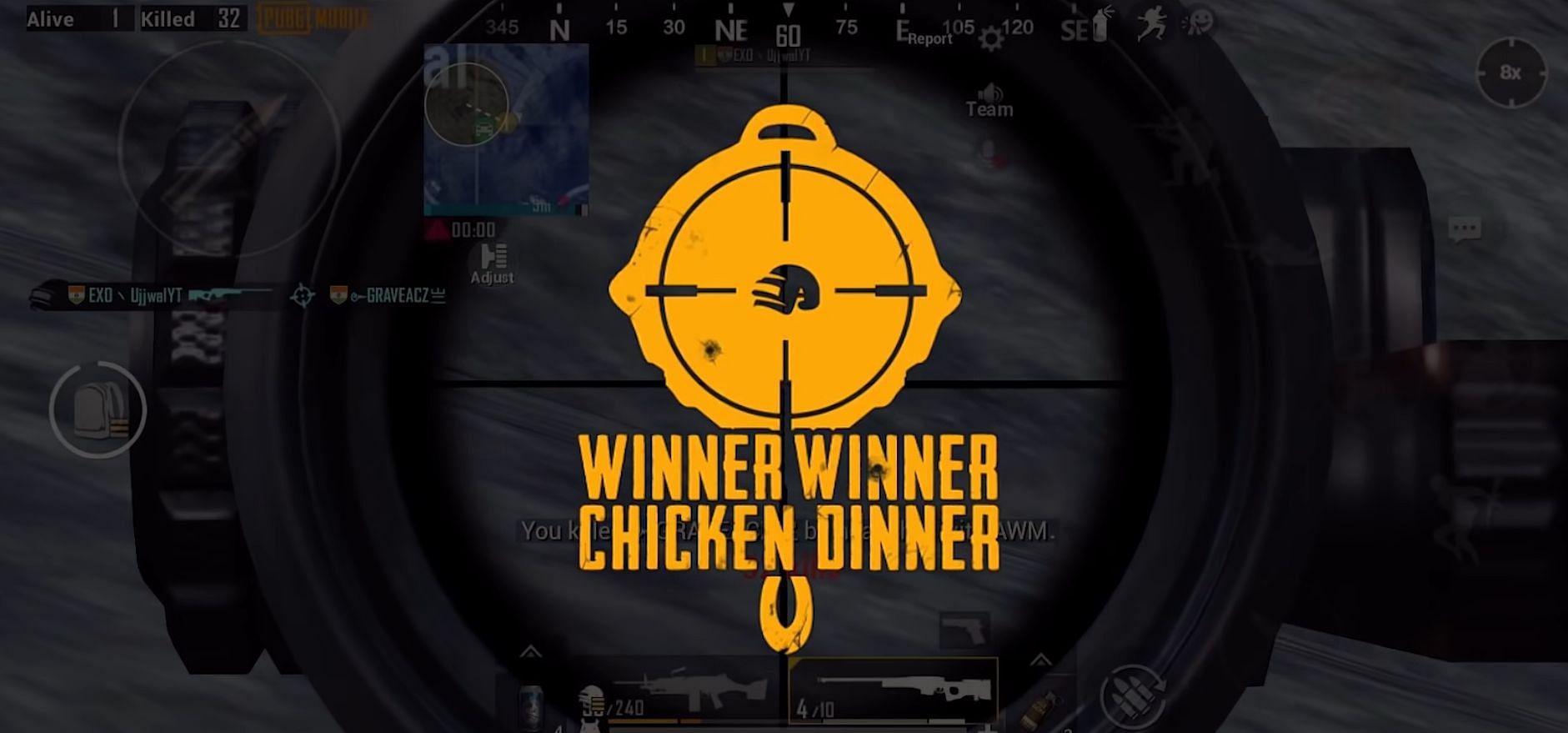 The primary focus should be on Chicken Dinners in PUBG Mobile (Image via Ujjwal/YouTube)