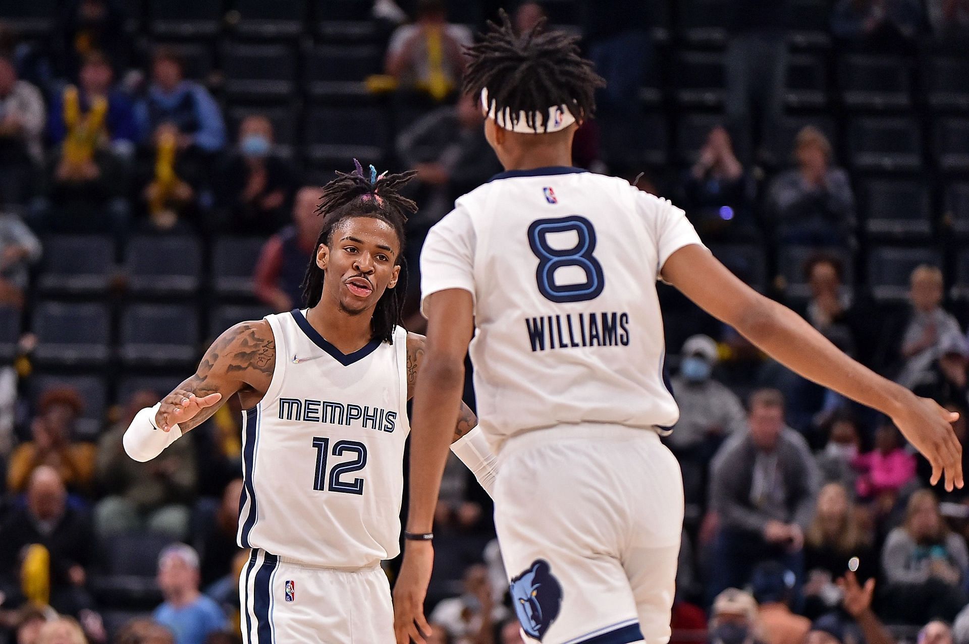 Ja Morant and Ziaire Williams of the Memphis Grizzlies
