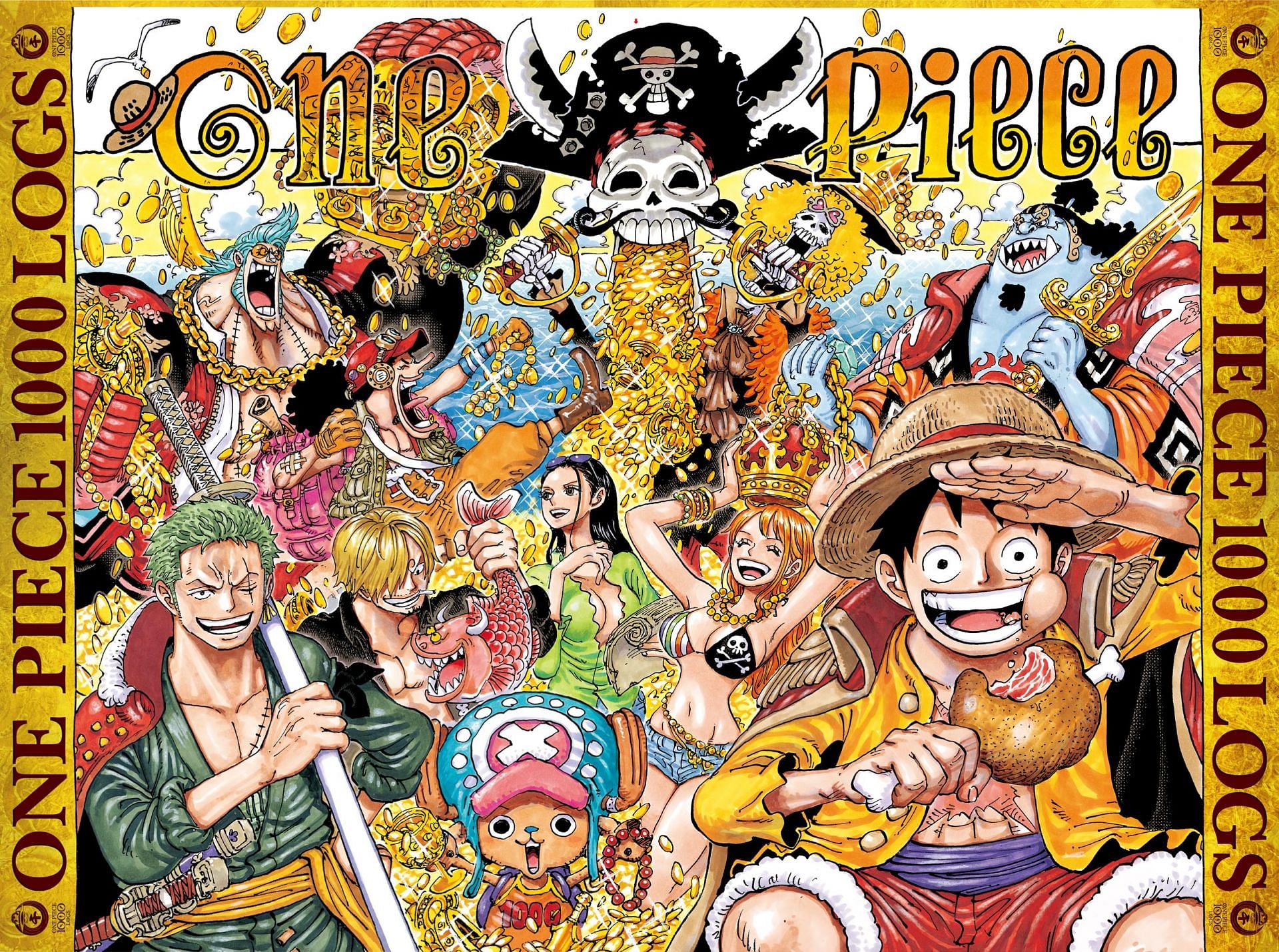 Cover art for One Piece manga chapter 1000 by Eiichiro Oda (Image via One Piece wiki)