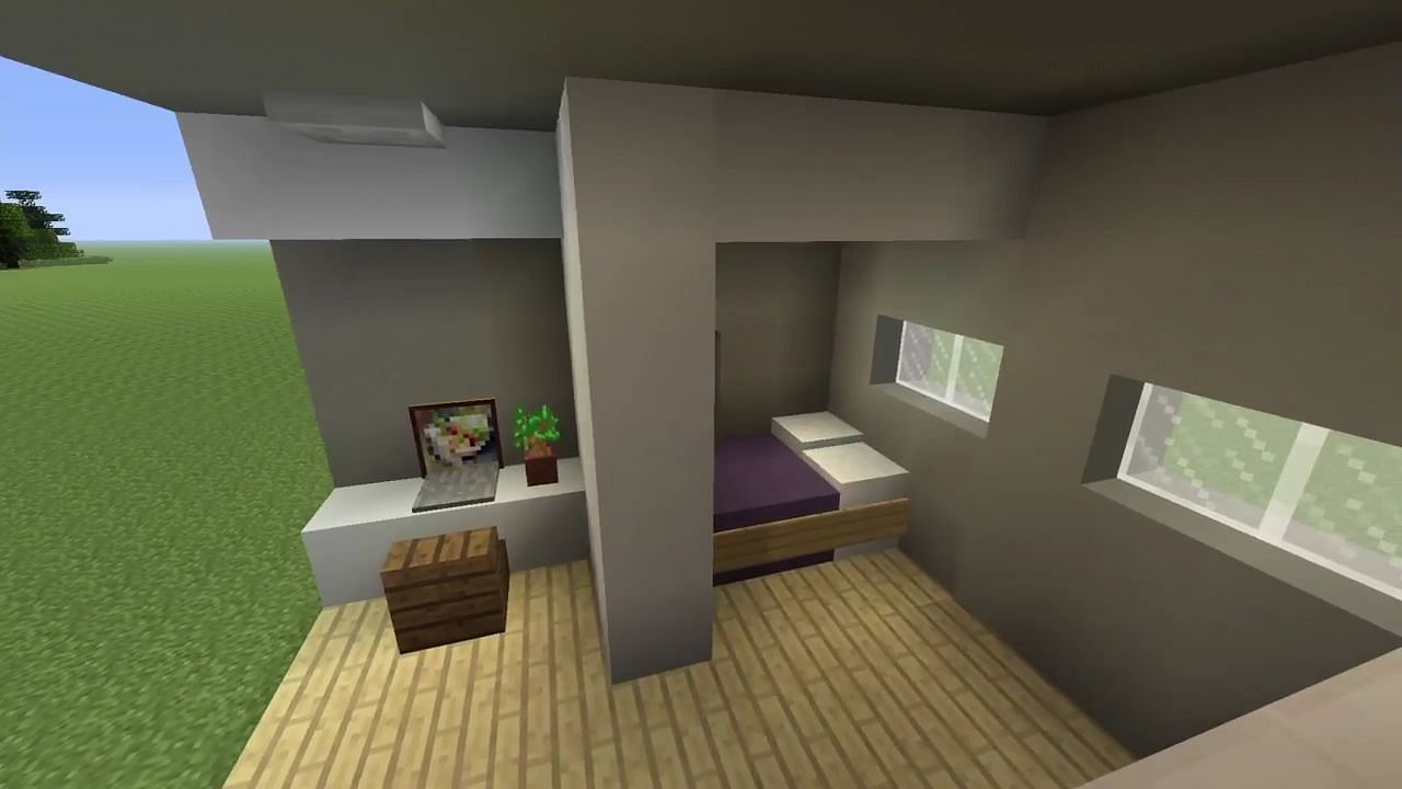 A mini bedroom concept in Minecraft (Image via Minecraft)