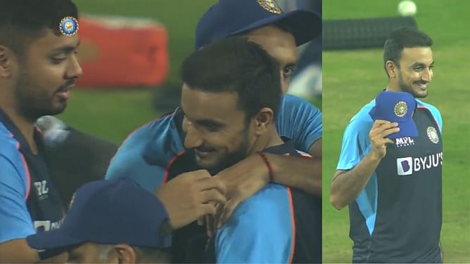 [Watch] Harshal Patel gets his debut India cap before 2nd IND vs NZ 2021 T20I