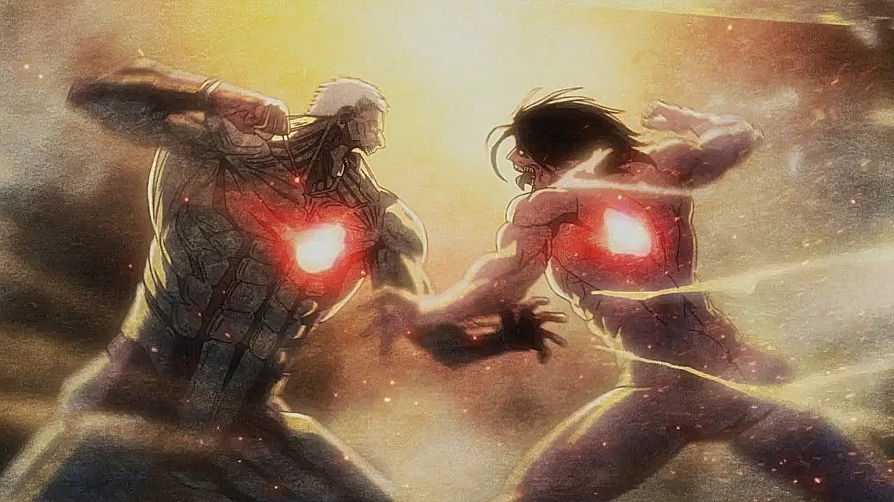 Eren&#039;s Attack Titan vs Reiner&#039;s Armored Titan