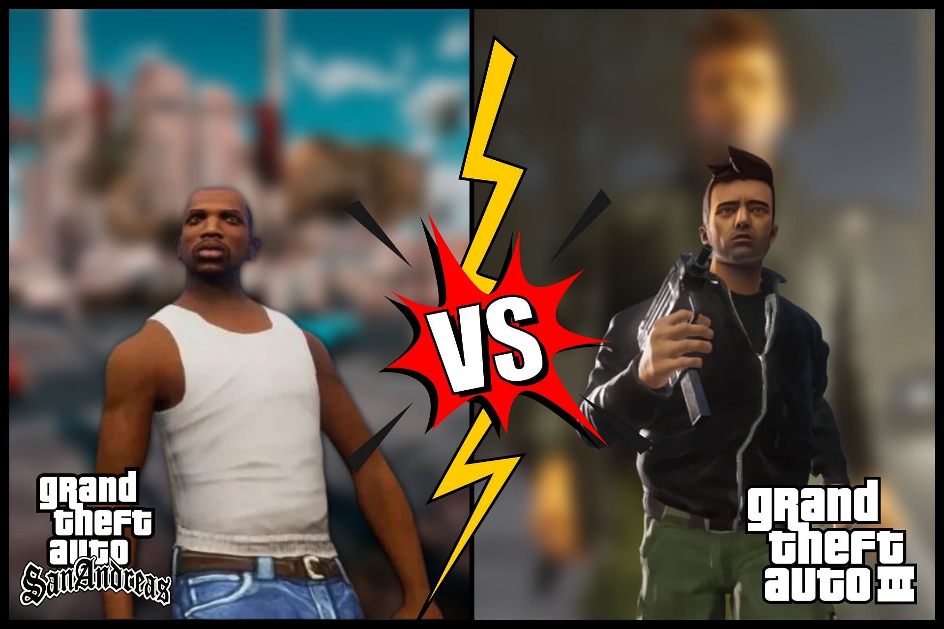 GTA San Andreas vs GTA 3: Which remastered Trilogy game has turned out better? (Image via Sportskeeda)