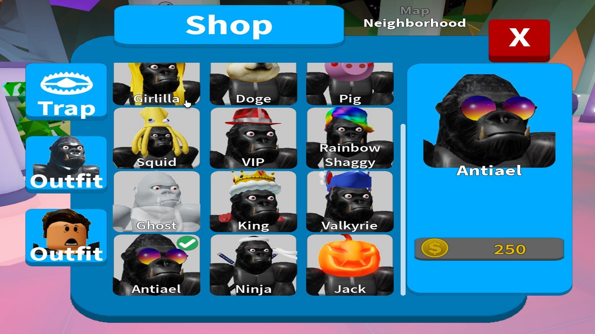 Items players can buy with hard-earned coins (Image via Roblox)