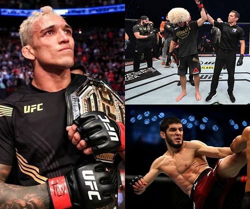 Charles Oliveira, Khabib Nurmagomedov and Islam Makhachev