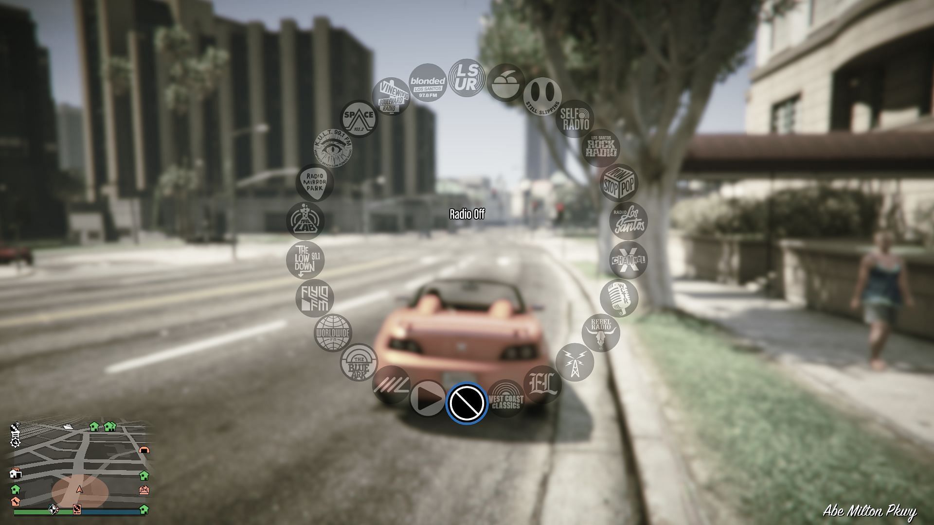How the Radio Wheel looks in GTA 5 (Image via Rockstar Games)