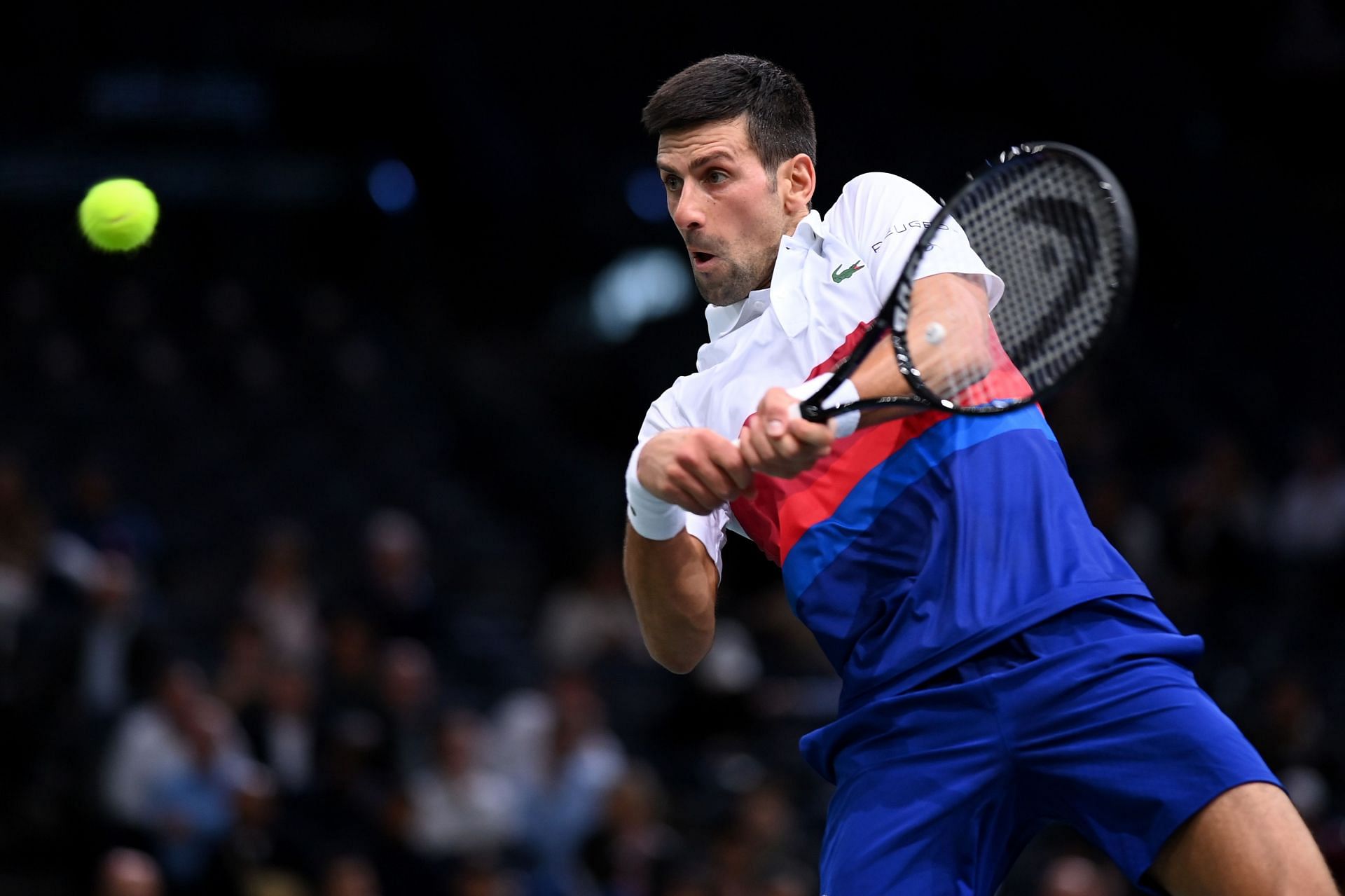 Novak Djokovic during his match against Marton Fucsovics