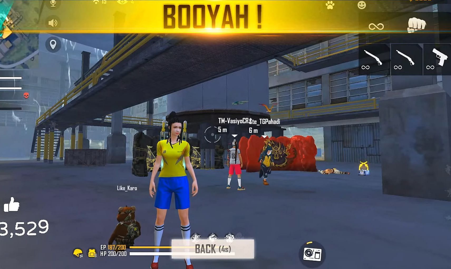 Booyah earns the maximum rank points (Image via Total Gaming Live)