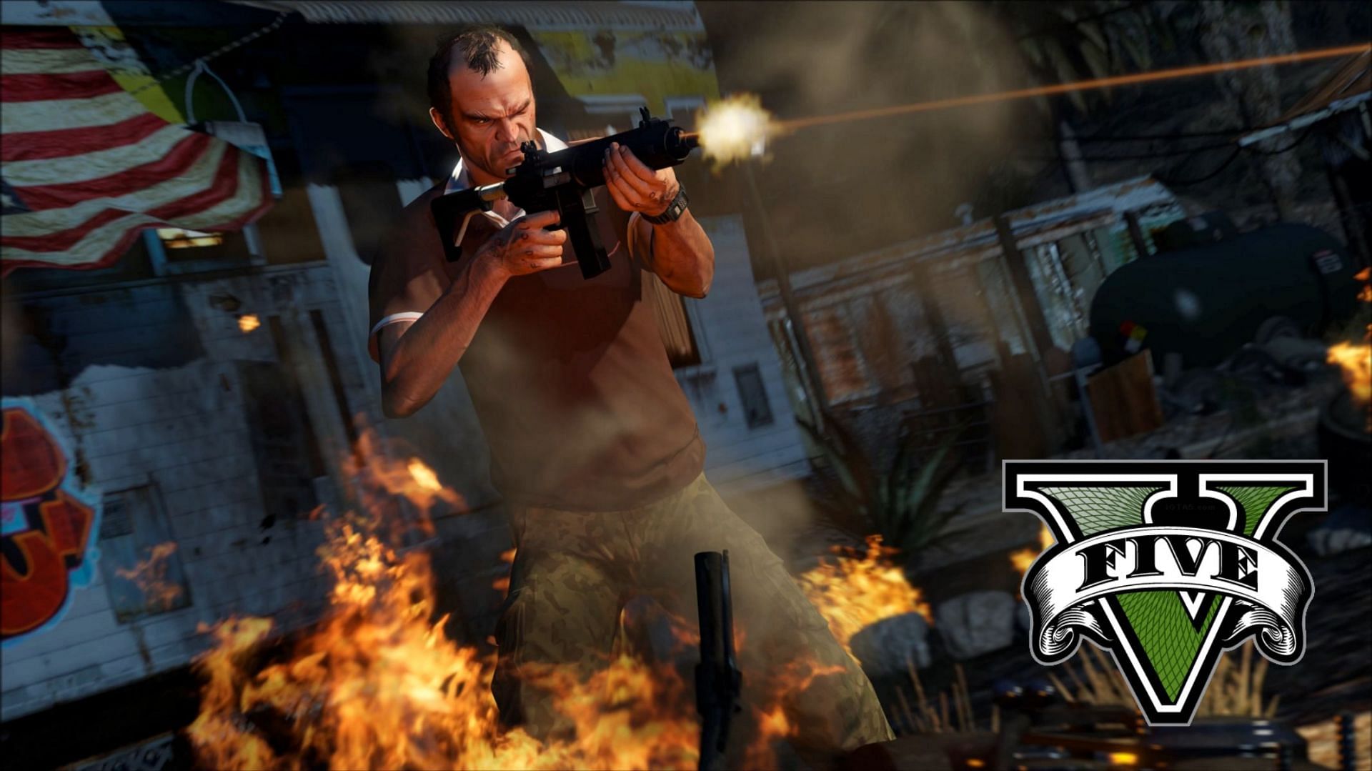 Trevor Philips is unhinged in his usual antics (Image via Rockstar Games)