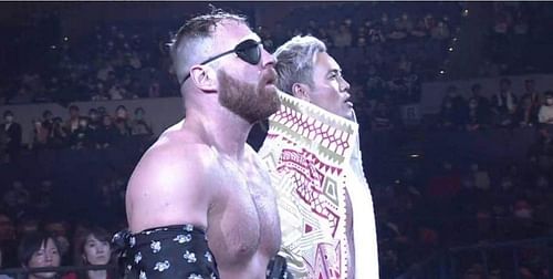 Kazuchika Okada and Jon Moxley assembled to take on Minoru Suzuki and Taichi