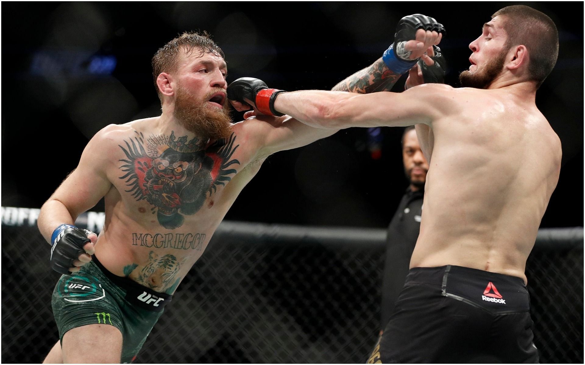 Conor McGregor fighting Khabib Nurmagomedov at UFC 229