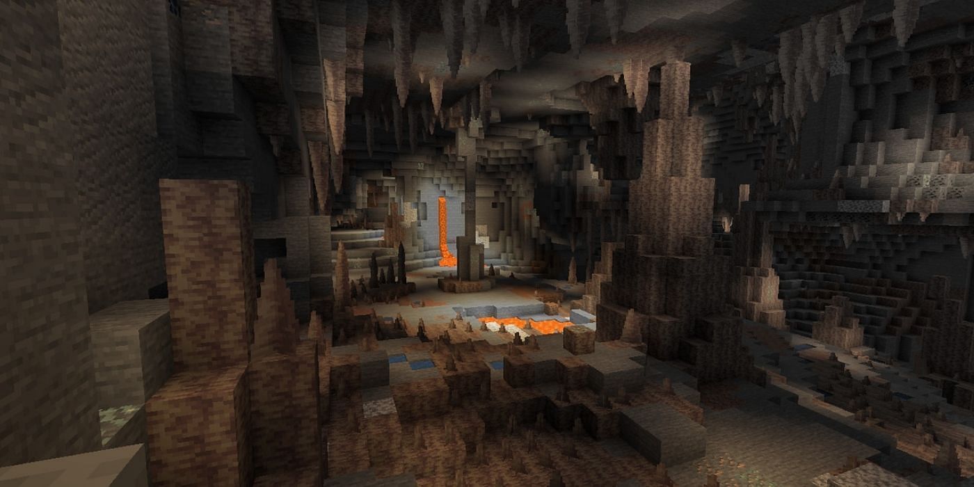 Deep caves in Caves and Cliffs part 2 (Image via Minecraft)
