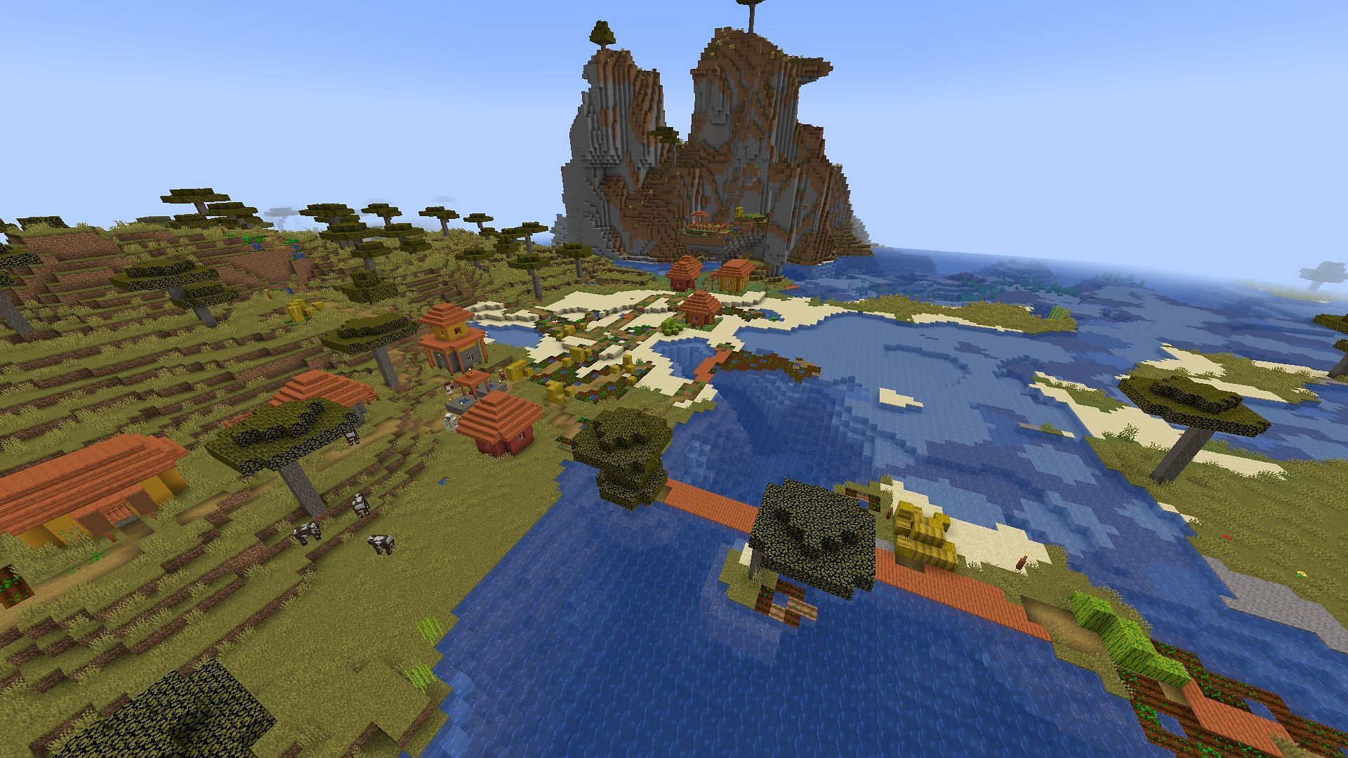 A widespread village (Image via Minecraft)