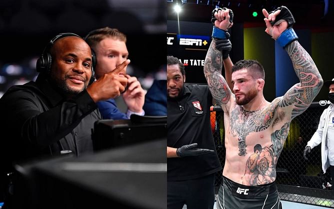 "I got hit in the head a lot for a living" - Daniel Cormier's hilarious explanation to Sean Brady for forgetting his name during the post-fight interview at UFC Fight Night