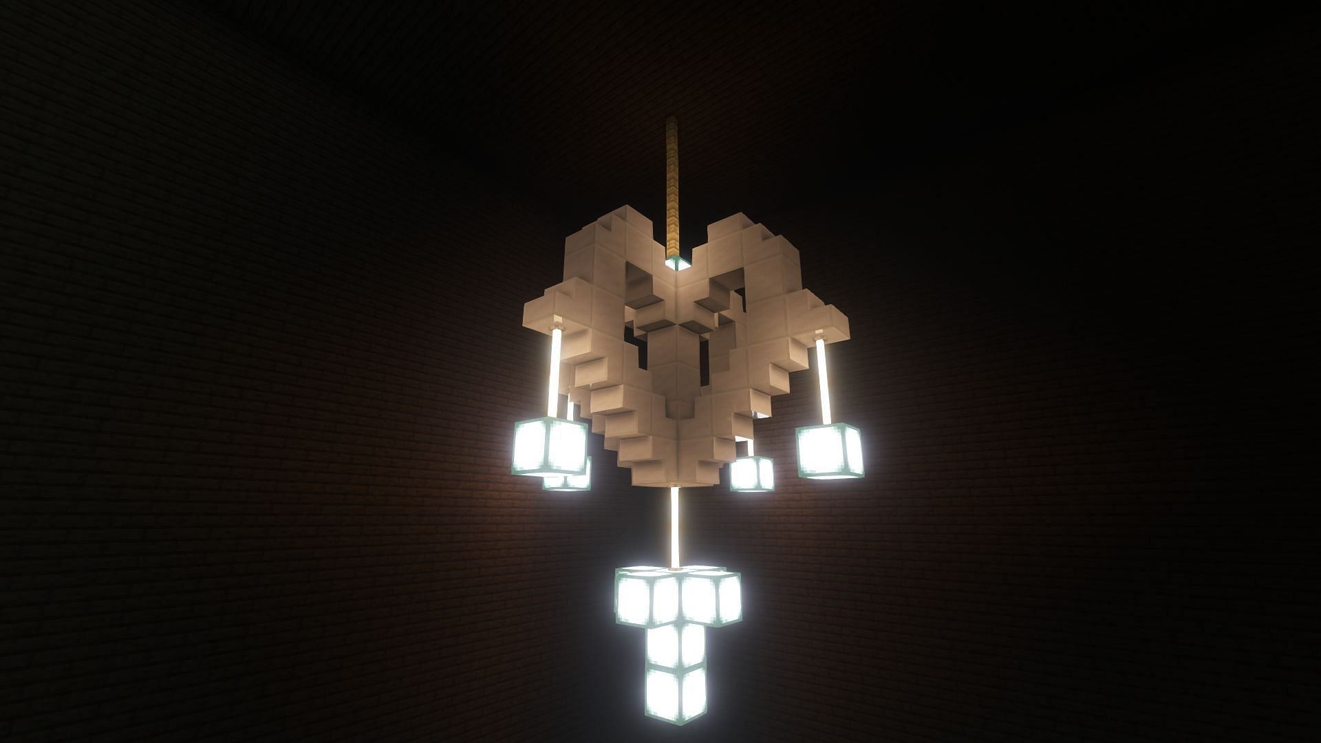 A heart-shaped chandelier (Image via Minecraft)