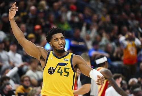 Utah Jazz' Donovan Mitchell in action during an NBA game