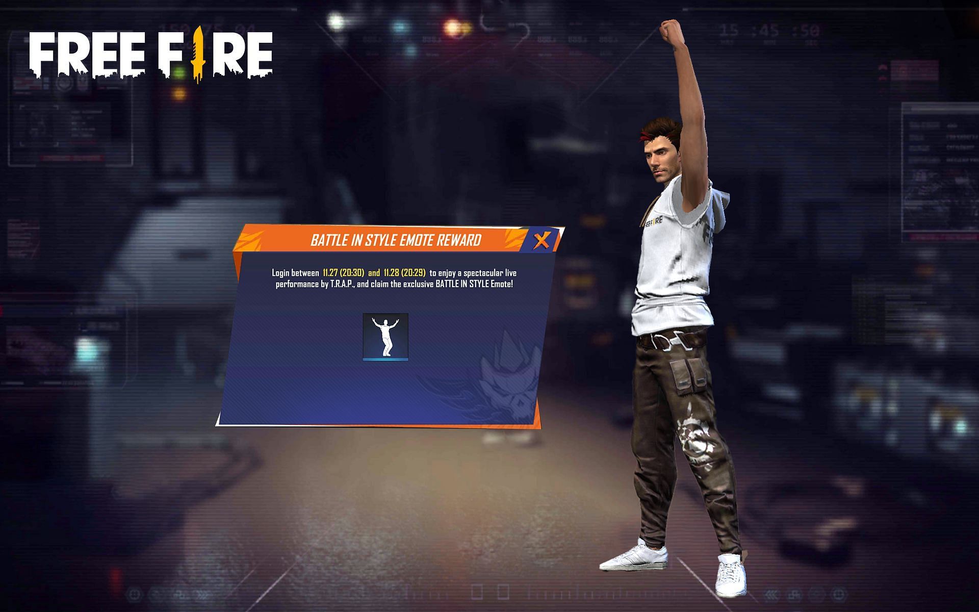 The Battle in Style emote was also available for free (Image via Free Fire)
