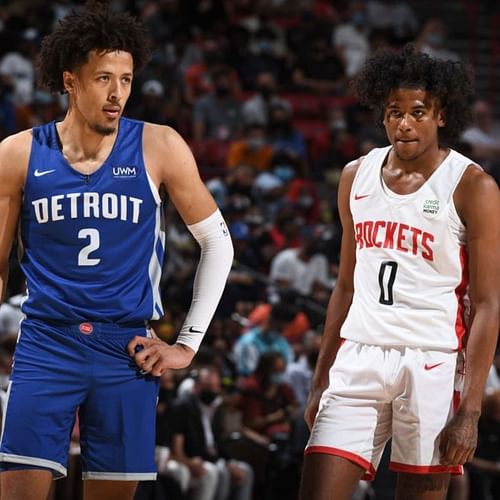 This year's top two NBA draft picks will face for the first time in a regular season game when the Detroit Pistons visit the Houston Rockets on Wednesday. [Photo: Sports Illustrated]