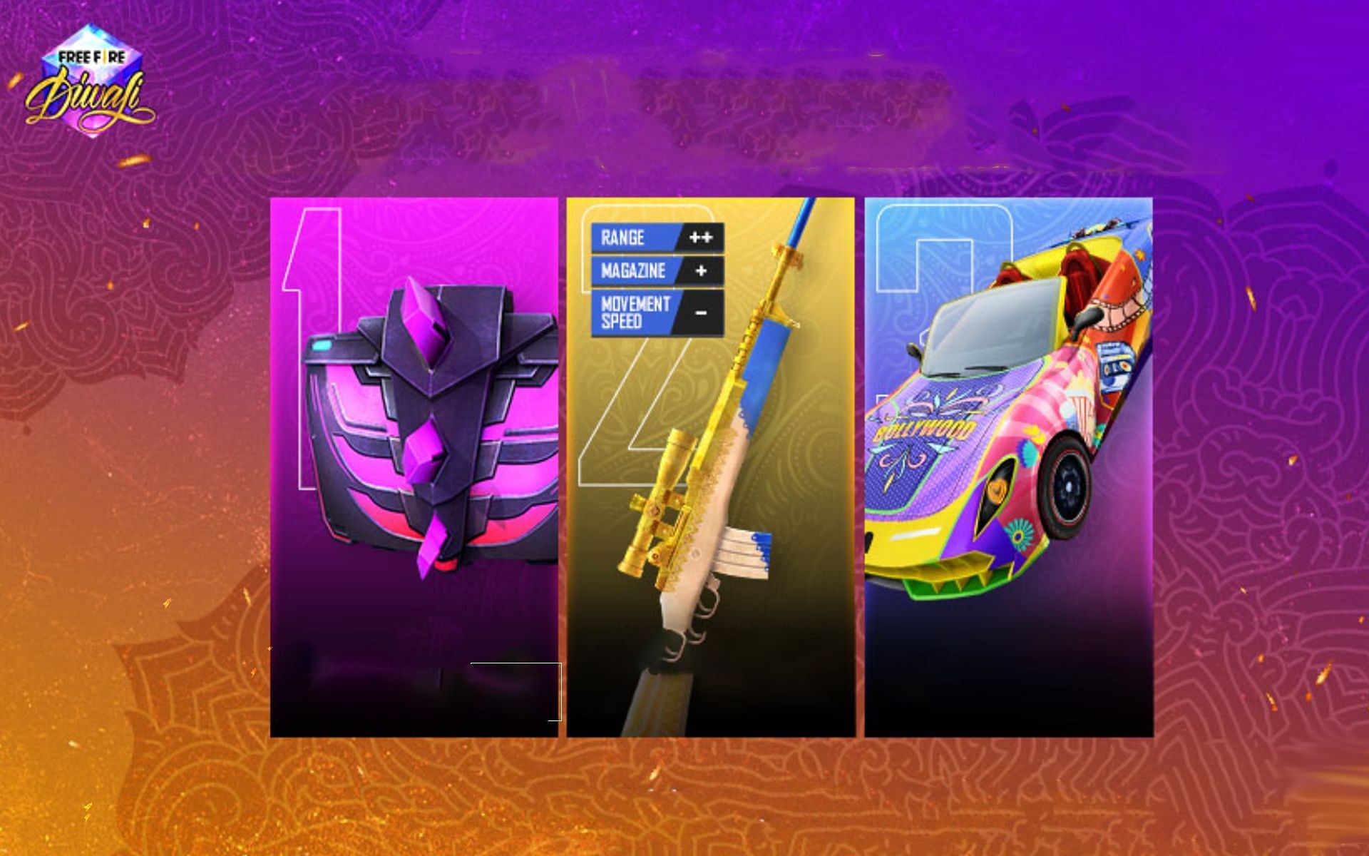 The Diwali Pass offers exclusive skins (Image via Free Fire)