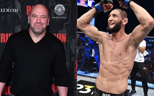 Dana White (left) and Khamzat Chimaev (right) [Image credits: @ufc on Instagram]