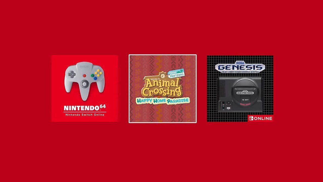 The expansion pass has N64 games, Sega Genesis games, and the new Animal Crossing DLC (Image via Nintendo)