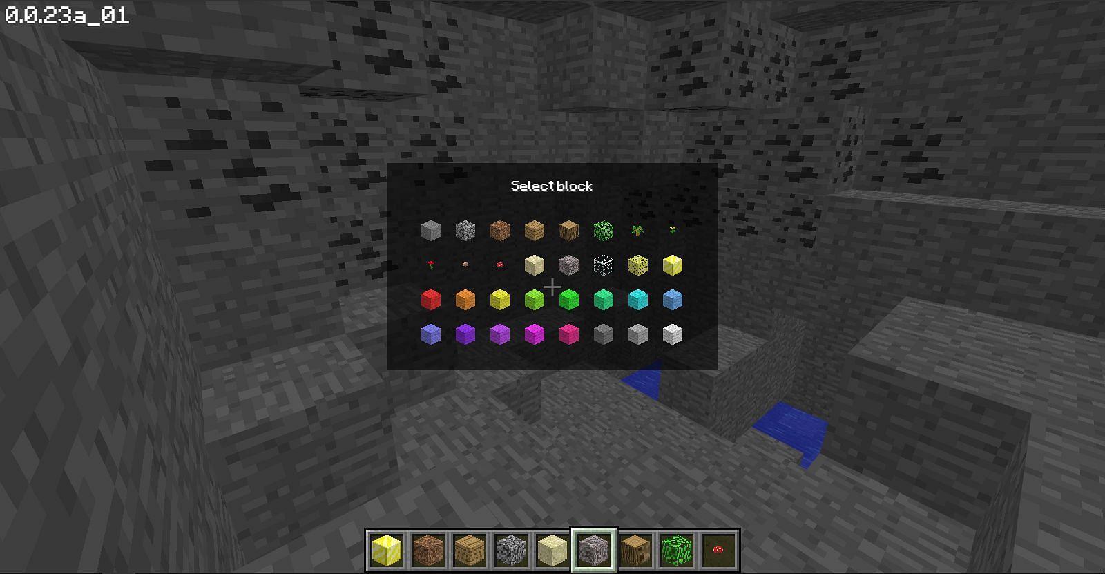 Limited blocks to build (Image via Minecraft)
