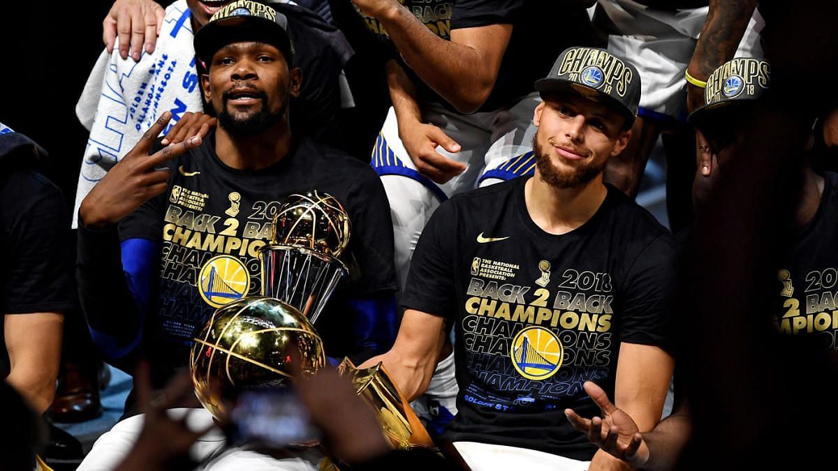 Kevin Durant winning another Finals MVP with the Golden State Warriors in 2018