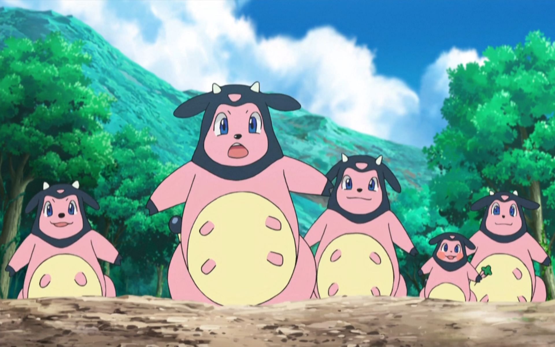 Miltank can be seen at MooMoo Farm in the Johto region (Image via The Pokemon Company)