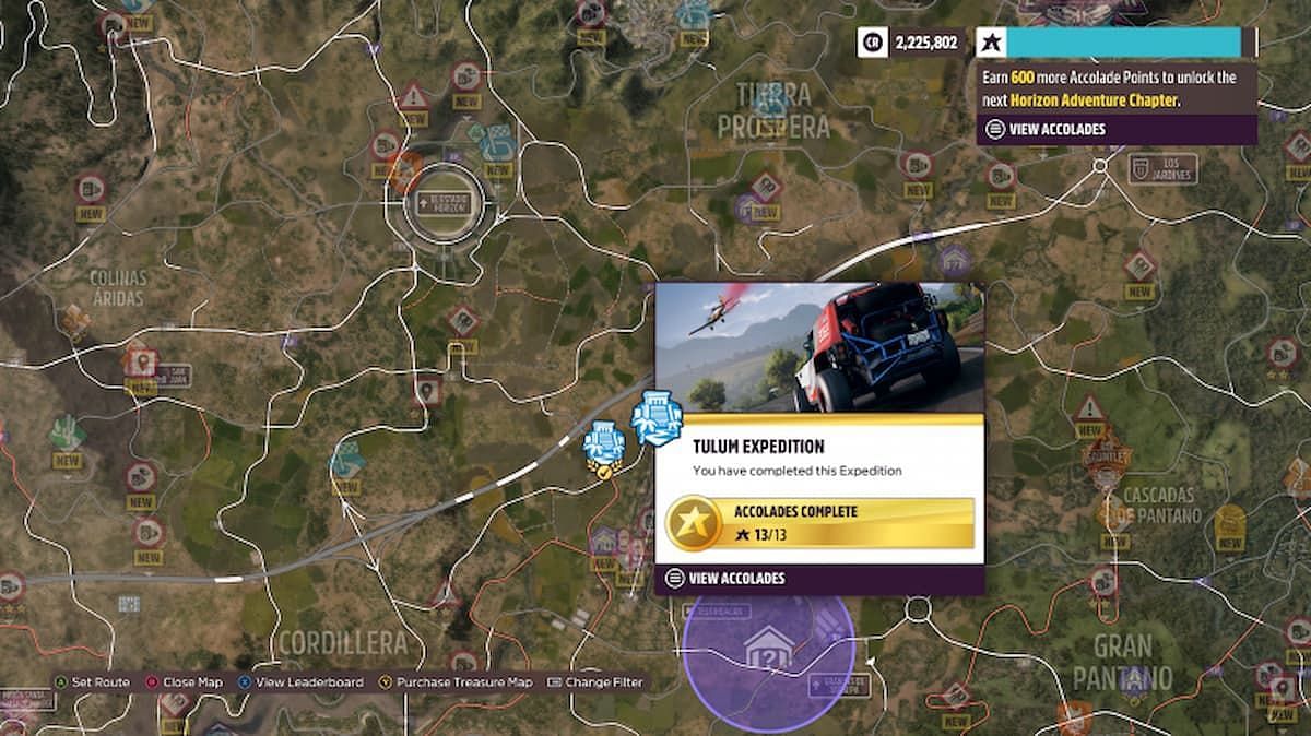 The Tulum Expedition site on the map. (Image via Playground Games)